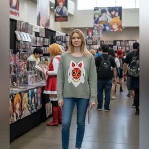 Princess Mononoke Wolf Spirit Sweater Studio Ghibli Inspired – Anime Pullover
